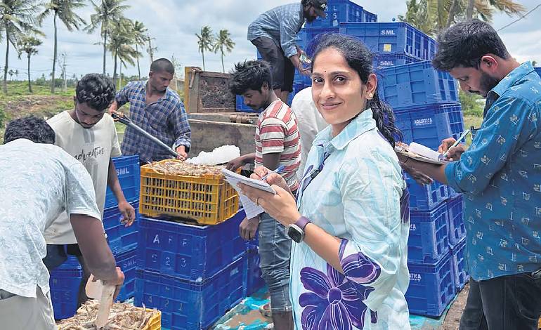 Andhra engineer turns shrimp farmer, inspires women in aquaculture